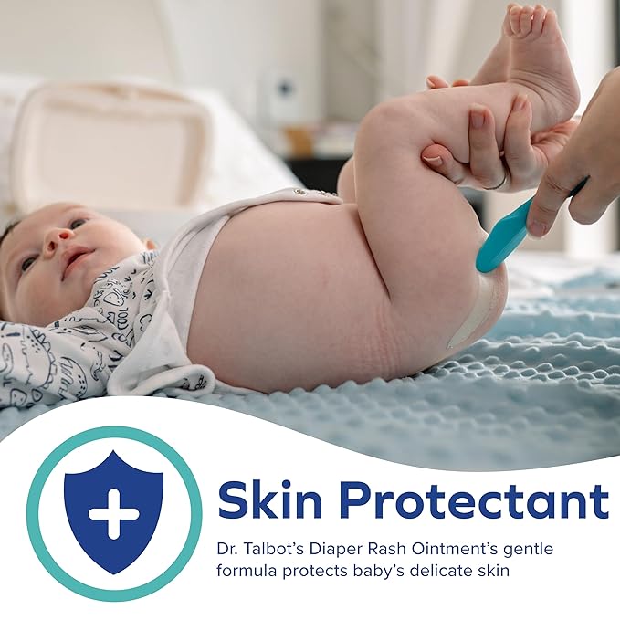 Dr. Talbot's Baby Diaper Rash Ointment - 2 oz - Zinc Oxide Skin Protectant with Peruvian Balsam - Treats and Prevents Rash