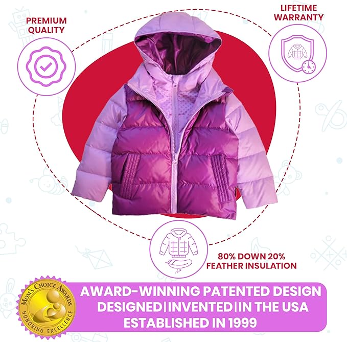 ONE KID The Road Coat Down | Car Seat Safe Winter Jacket | Crash Tested | Unisex | 12 Months-8 Years