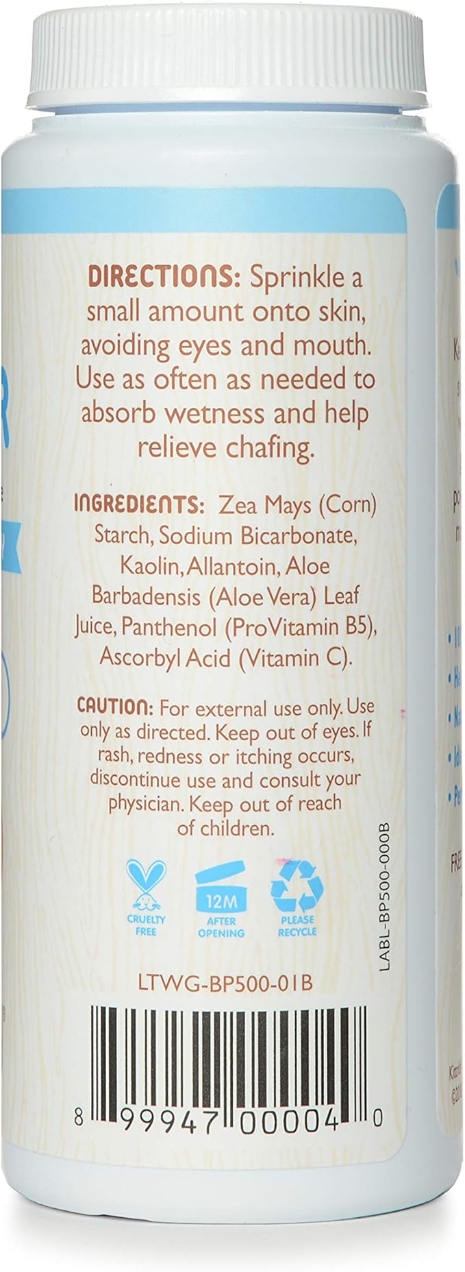 Little Twig Baby Powder, Natural Plant Derived Formula with Cornstarch and Aloe, 100% Talc-Free Powder, Fragrance-Free, 4.5 oz