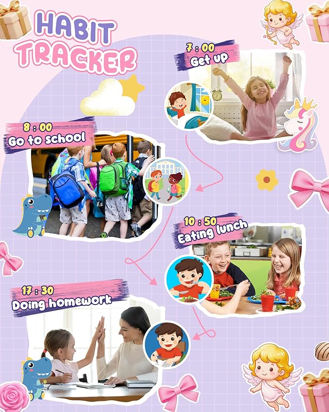 UCIDCI Unicorn Kids Smart Phone Toys for Girls Ages 3-7 with Dual Camera - Toddler Phone with Learning Games, Travel Toys with MP3 Music Player for Christmas, Birthday Gifts for 3 4 5 6 7 Year Old