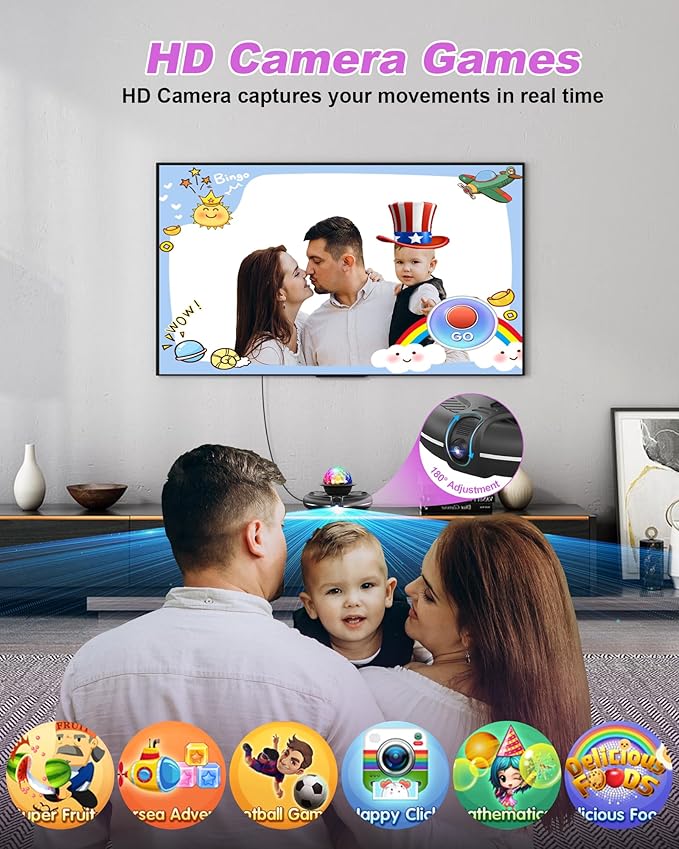 Eletrionic Dance Mat for TV with HD Camera, Non-Slip Dance Pad for Girls Boys, Dance Game Mat Xmas B-Day Gifts for Kids Adults (Black)