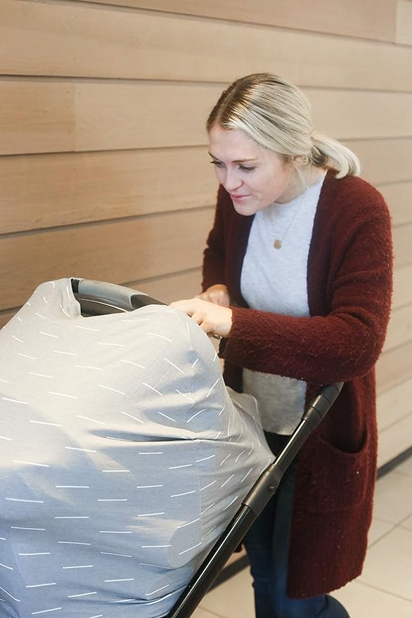 Copper Pearl Multi-Use Cover: Car Seat Covers, Nursing Cover, and Stroller Cover for Sun - Stretchy Fabric, All-Season Use, Stylish Designs, Easy Access for Moms - Dash