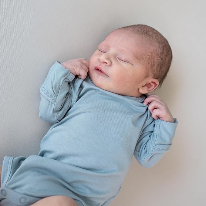 KYTE BABY Soft Bamboo from Rayon Long Sleeve Unisex Bodysuit, 0-24 Months