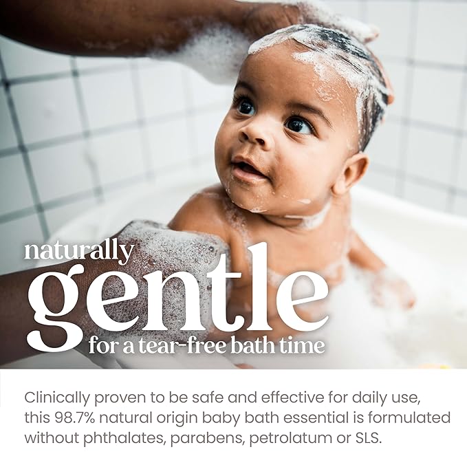 Burt's Bees Baby Shampoo & Baby Wash Refill, Original Scent, Plant Based Formula, Tear Free, Pediatrician Tested, Natural Origin, Gently Cleans Sensitive Skin and Hair, 33.8 Fl Oz