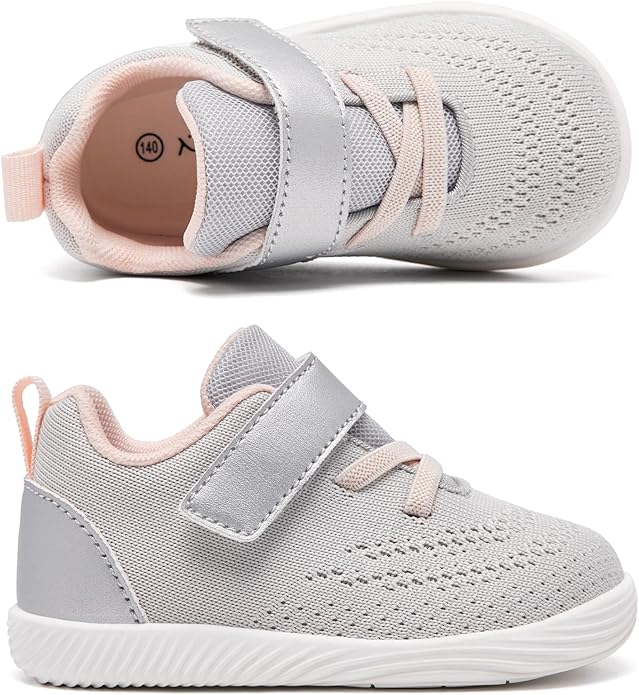 MORENDL Toddler Sneakers Baby Boys & Girls Barefoot Shoes Lightweight Breathable Walking Running Tennis Athletic Sport Shoes