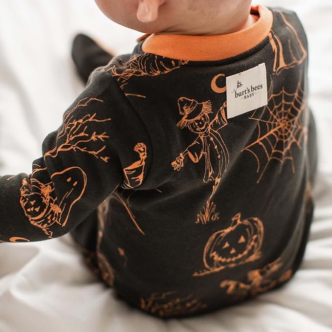 Burt's Bees Baby baby-boys Sleeper Pjs, 100% Organic Cotton, One-piece Footie, Zip Up Jumpsuit, Snug Fit Pajamas