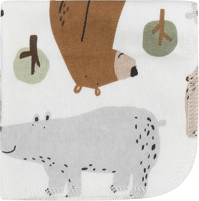 Gerber Baby 10-Pack Terry Washcloths, Bear Green, One Size