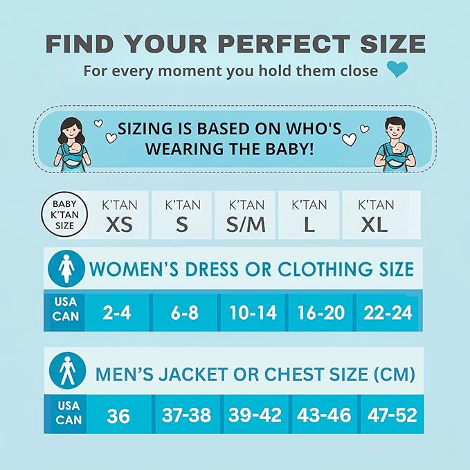 Original Baby K'tan Baby Carrier: #1 Easy Pre-Wrapped, Soft, Slip-On, No Rings, No Buckles | 5 in 1 Baby Sling for Hands-Free Comfort | Heather Grey | Large