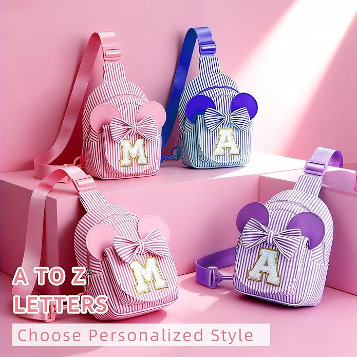 YOOLIFE Valentines Day Gifts for Kids Girl - Sling Bags for Girls Kids | Initial Small Crossbody Purses for Girl Kid Birthday