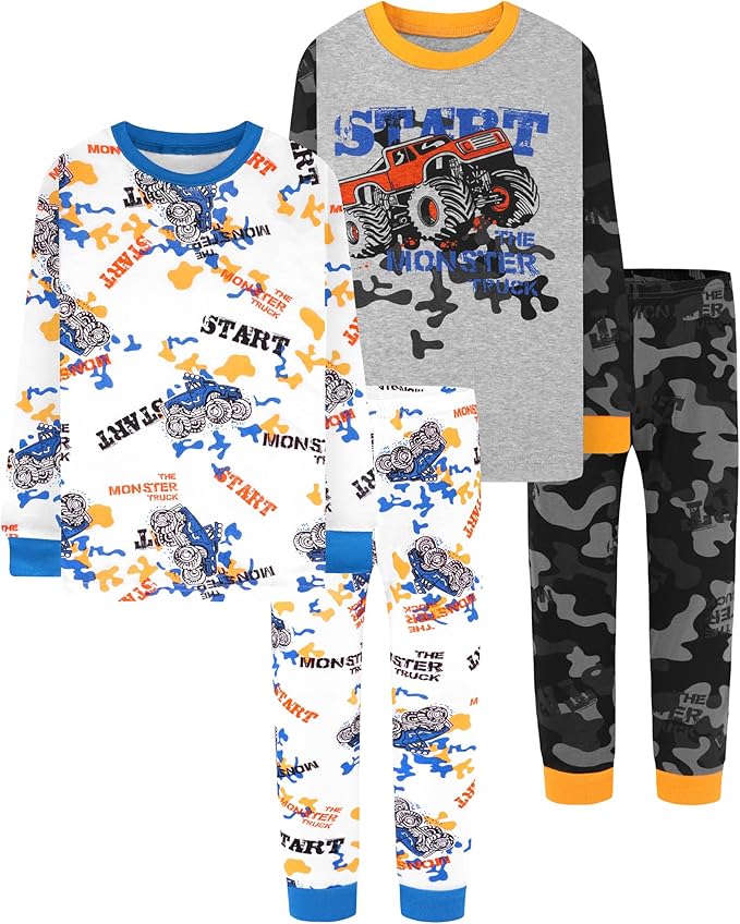 DAUGHTER QUEEN Boys 100% Cotton Long Sleeve Pajamas Size 18Months-12Years