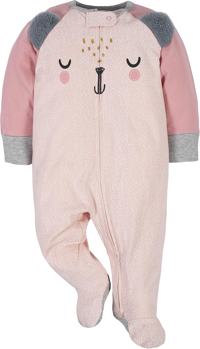 Gerber baby-girls 4 Pack Sleep 'N Play Footie