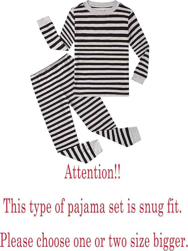 Family Feeling Little Big Boy Pajamas Sets 100% Cotton Pjs Kids Jammies