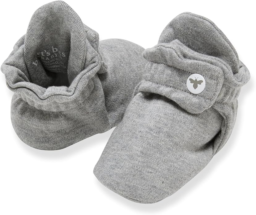 Burt's Bees Baby Unisex Booties Organic Cotton Newborn Essentials Shoes for Infants