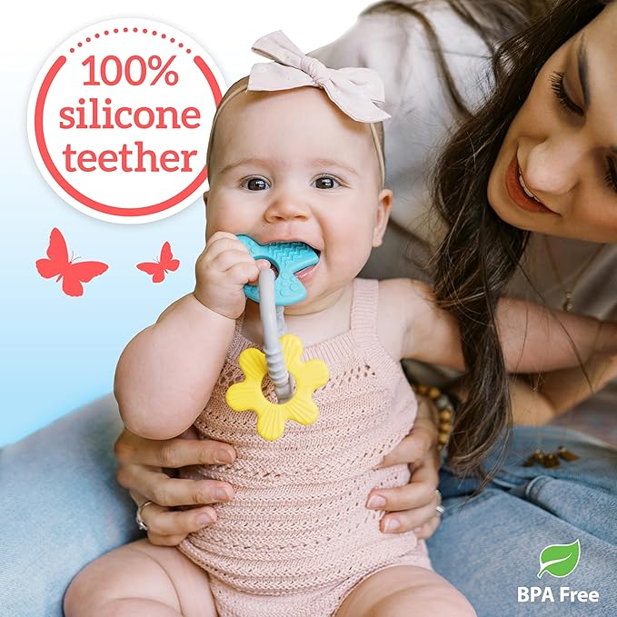 Dr. Brown's Learning Loop Silicone Ring Teether, Fox - 3m+