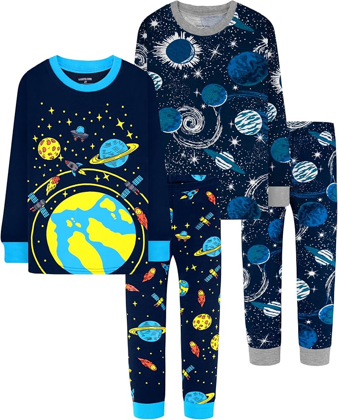 DAUGHTER QUEEN Boys 100% Cotton Long Sleeve Pajamas Size 18Months-12Years
