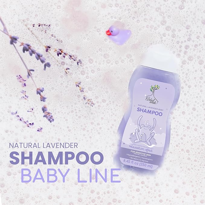 Arbol Verde - Lavender Baby Shampoo (8.45 fl Oz) | Hypoallergenic, Alcohol-Free, Gentle on Sensitive Skin, Relaxing Scent
