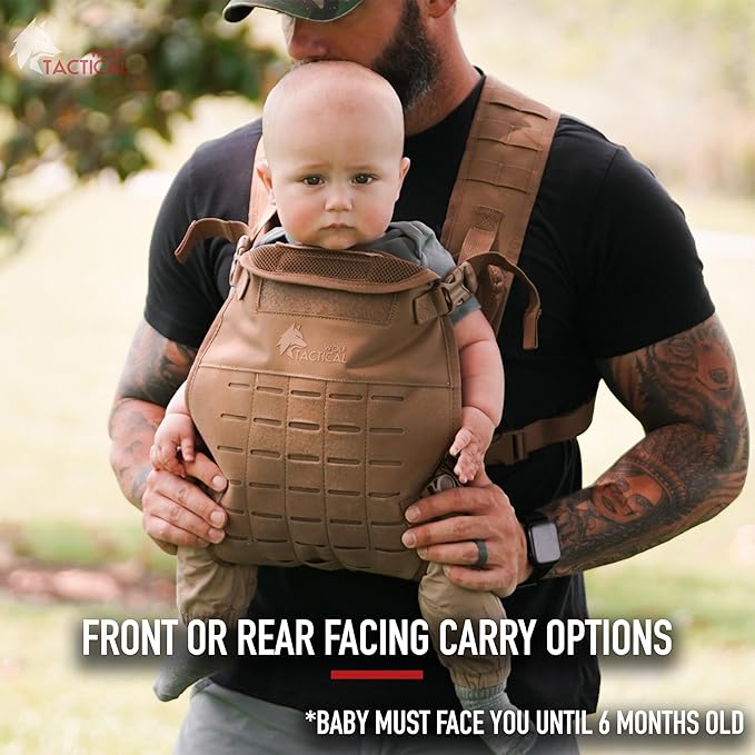 Wolf Tactical Baby Carrier for Men - Military Dad Carrier for Infants and Toddlers