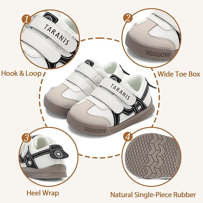 TARANIS Toddler Walking Shoes Wide Running Kids Sneakers Tennis Athletic Sport Shoes