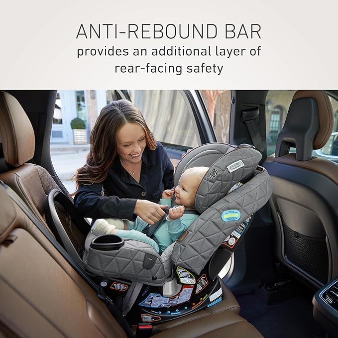 Graco Premier 4Ever DLX Extend2Fit SnugLock 4-in-1 Car Seat Featuring Anti-Rebound Bar, Midtown Collection
