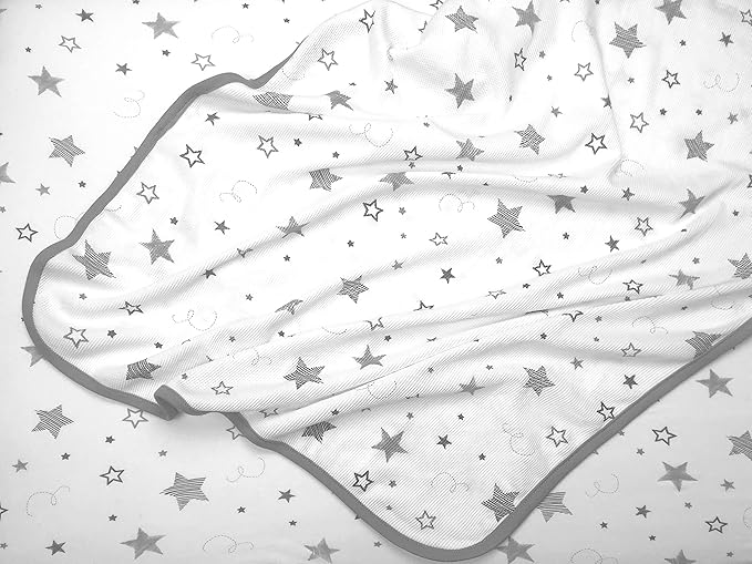 American Baby Company 100% Cotton Thermal Waffle Swaddle Blanket (30" x 40"), Soft, Breathable & Stretchy, Super Stars, for Boys and Girls, Perfect for Swaddling, Travel and Gifting