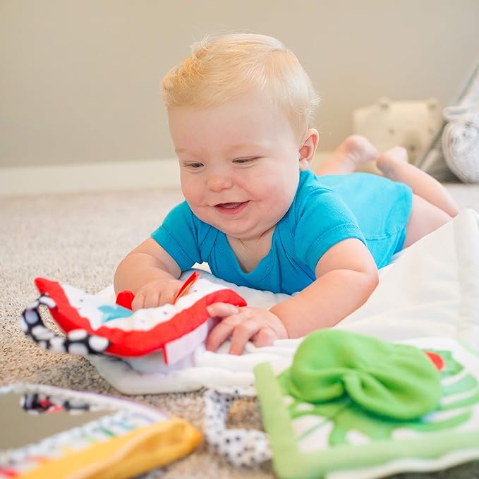 Sassy Reversible Soft Sensory Activity Panels, 4Count, Ages 0+ Months