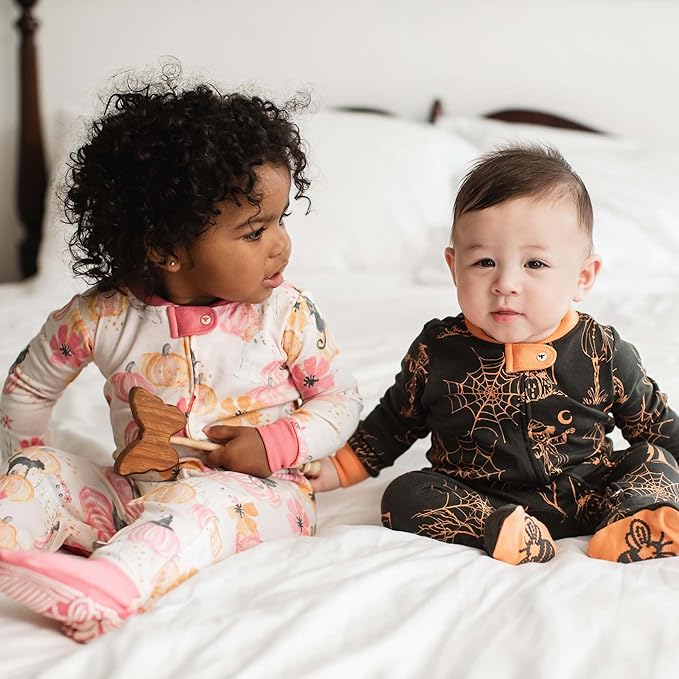 Burt's Bees Baby Boys Sleep and Play PJs, 100% Organic Cotton One-Piece Zip Front Romper Jumpsuit Pajamas