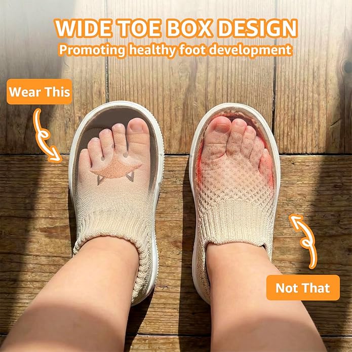 STQ Baby Socks Shoes Toddler Wide Toe Box Non-Slip Slippers Infant Walking Shoe Soft Baby Boys Girls Lightweight Sneakers