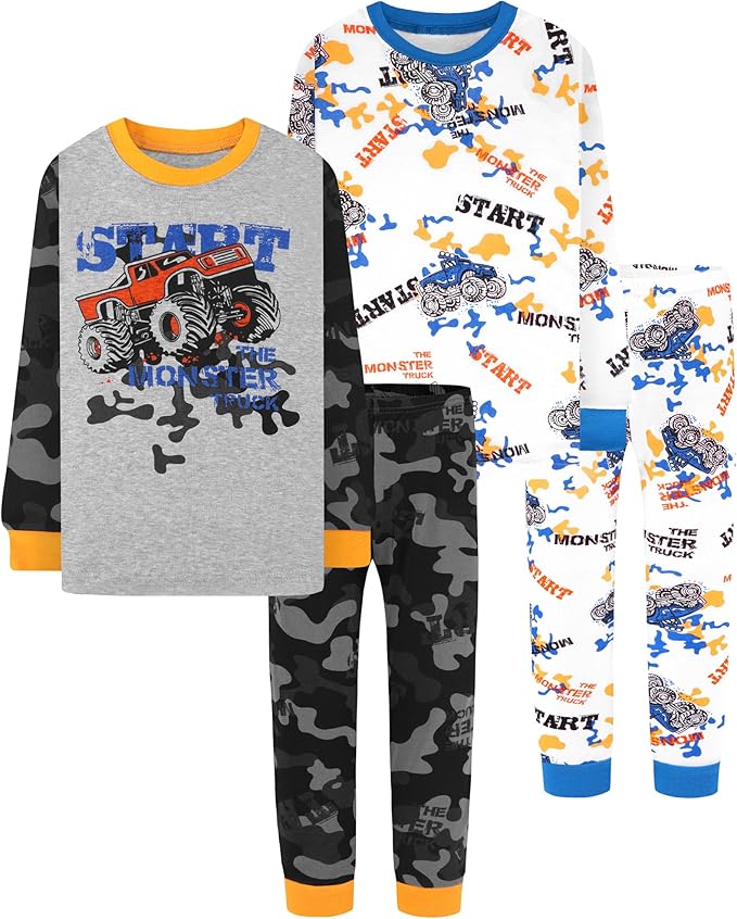 DAUGHTER QUEEN Boys 100% Cotton Long Sleeve Pajamas Size 18Months-12Years