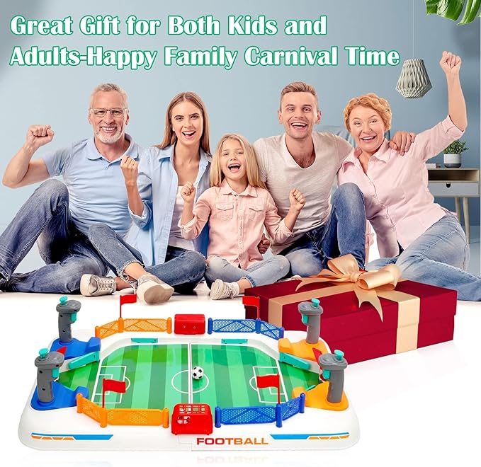 Mini Soccer Board Game for Kids: Foosball Table Toys for 3 4 5 6 7 8-12 Year Old Kids - Pinball Interactive Sports Game Age 3+ Indoor Home Party - Gift for Boys Girls Birthday Christmas Grandkids
