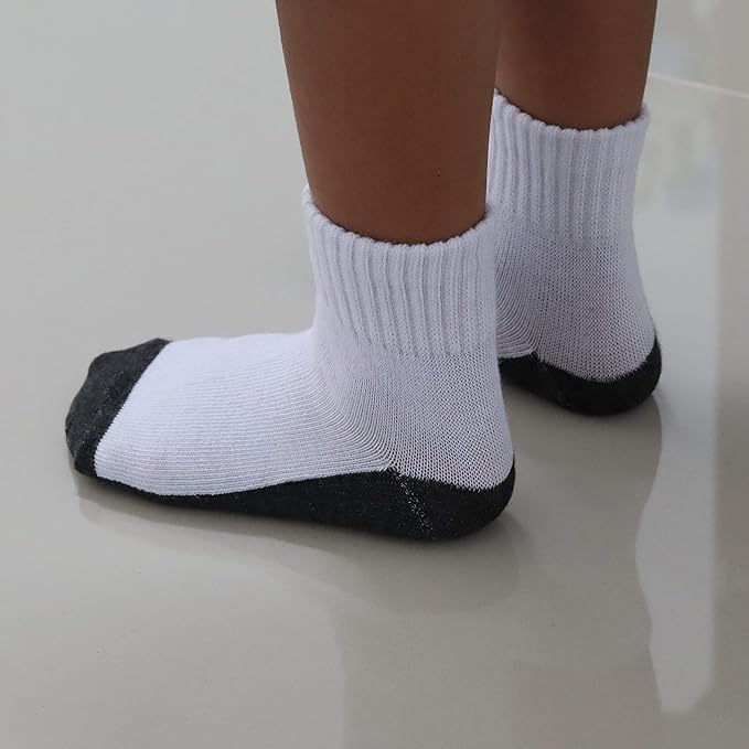 RATIVE Non Skid Anti Slip Crew Socks With Grips for Baby Infant Toddlers Kids Boys
