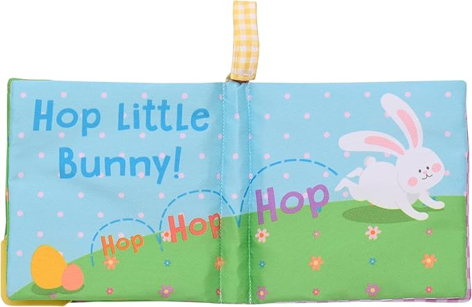 Magic Years 5 inch Soft, Crinkle Activity Book with Teether and Travel Strap for Baby, Happy Spring, Multicolored
