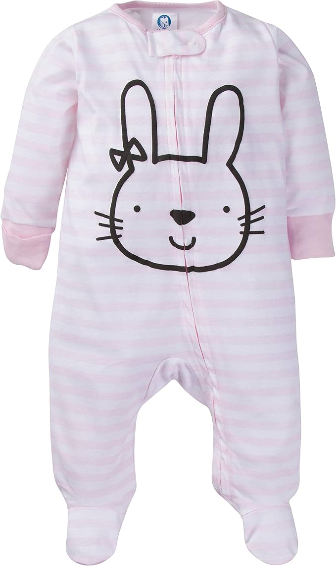 Gerber baby-girls 4 Pack Sleep 'N Play Footie