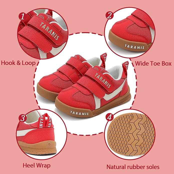 TARANIS Toddler Walking Shoes Wide Running Kids Sneakers Tennis Athletic Sport Shoes