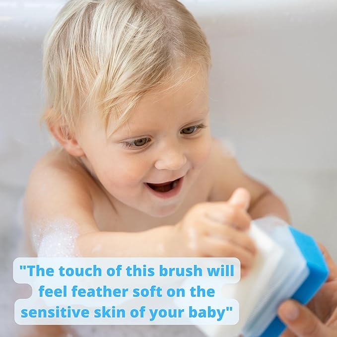Cradle Cap Brush for Babies - Baby Sponge for Bathing Newborn Bath Essentials | Cradle Cap Treatment | Baby Bath Sponges for Newborns (5-Pack)