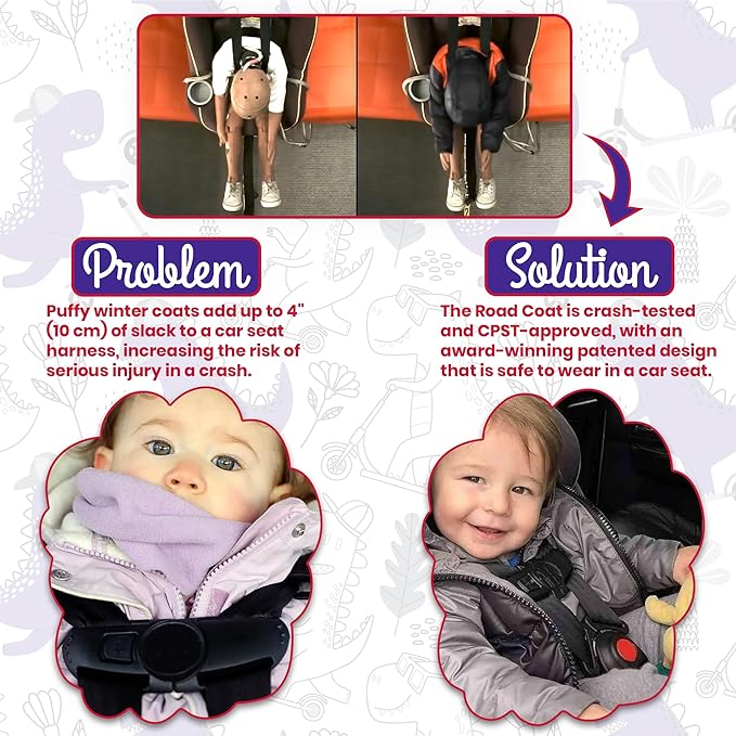 ONE KID The Road Coat Down | Car Seat Safe Winter Jacket | Crash Tested | Unisex | 12 Months-8 Years