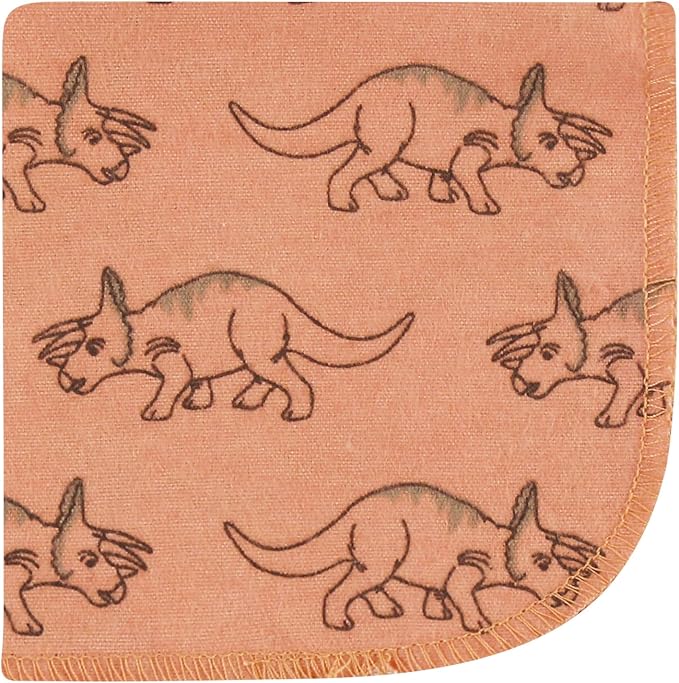 Hudson Baby Unisex Baby Flannel Washcloths, Dinosaur Adventures 12Pk, One Size