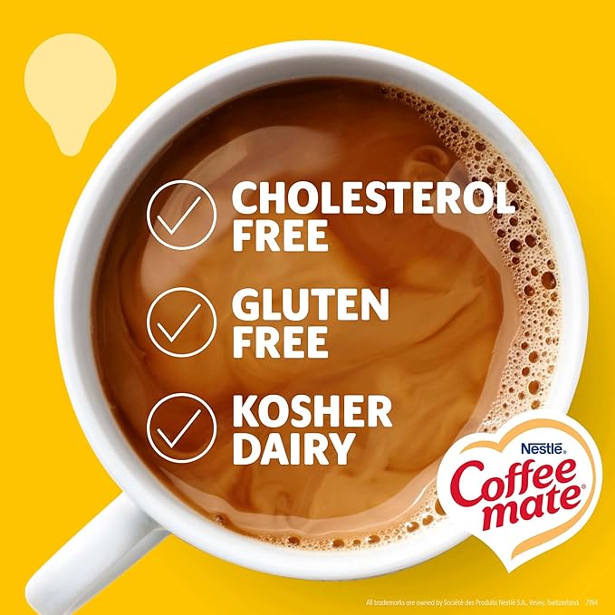 Nestle Coffee mate Coffee Creamer, Hazelnut, Liquid Creamer Singles, Non Dairy, No Refrigeration, 0.375 fl oz Tubs (Pack of 200)