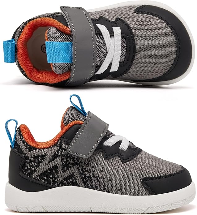 MORENDL Wide Toddler Shoes Baby Walking Shoes Boys & Girls Barefoot Sneakers Zero Drop Comfort Tennis Running Outdoor Activities