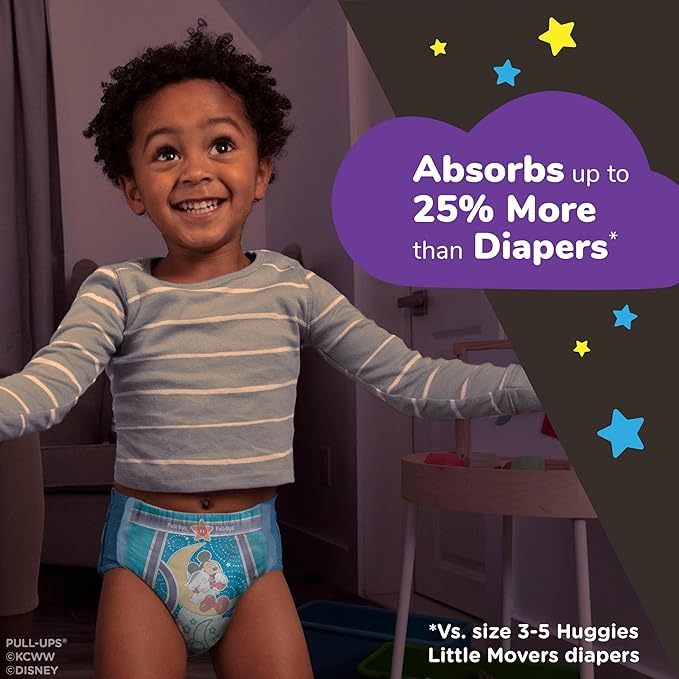 Pull-Ups Boys' Night-Time Potty Training Pants, Size 5T-6T Overnight Training Underwear (46-60 lbs), 44 Ct