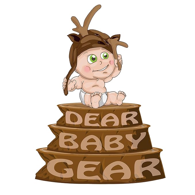 Dear Baby Gear - 40x30 Car Seat Canopy, Infant Carrier Cover for Boys & Girls, Cozy Fall, Nursing & Stroller Use, Newborn Travel Sunshade Accessory, Antlers on Gray, Gray Dot