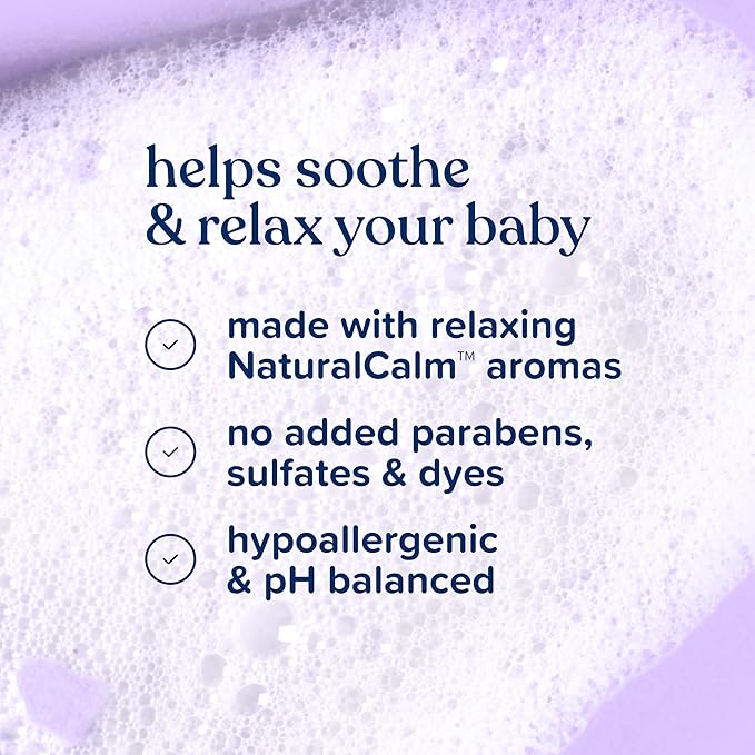Johnson's Bedtime Baby Bath with Soothing NaturalCalm Aromas, Hypoallergenic & Tear-Free Liquid Baby Bath Formula, No Parabens, Sulfates, Dyes, or Phthalates, 27.1 fl. oz