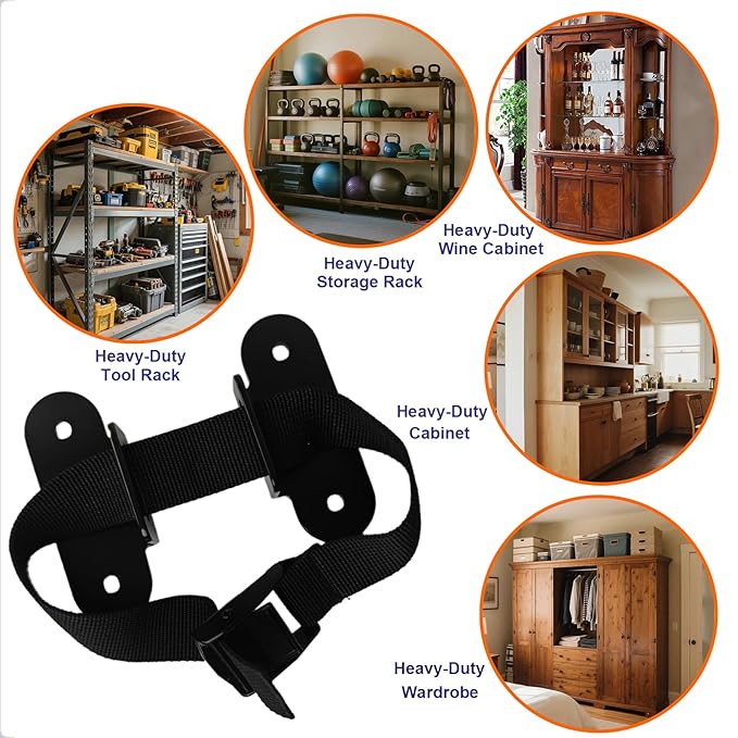 1000 lbs Furniture Anchors for Baby Proofing,Anti Tip Furniture Anchors,Furniture Wall Anchor,Adjustable Furniture Straps,Wall Anchors for Furniture Securing for Baby&Pet Safety