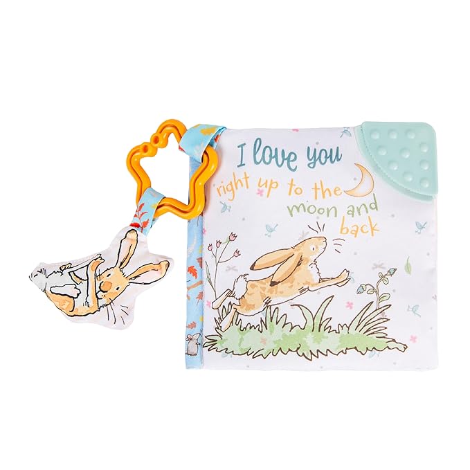 Kids Preferred Guess How Much I Love You… 5 Inch Soft Book Interactive Baby Teether Toy with Crinkle Sounds, Soft Textures, Bright Colors, and BPA-Free Materials for Safe and Fun Sensory Play