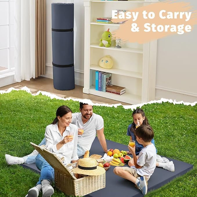 Waterproof Baby Play Mat for Floor 1.3" Thick Memory Foam 59 * 71 Cushion Playpen Playmat Tummy Time Crawling Mat Nursery Rug Pad Mattress Create Soft & Safe Area for Infants,Toddler,Kids,Navy