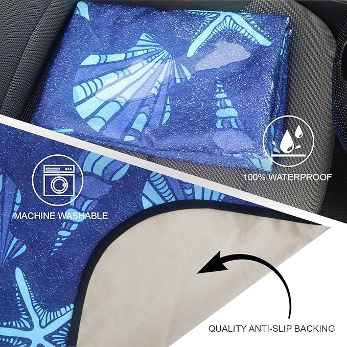 Back Seat Cover Protector for Dogs and Kids, Universal Waterproof Towel Rear Bench Seat Cover for Car, Truck, Van & SUV, Machine-Washable Backseat Car Covers (1pcs Rear Seat)