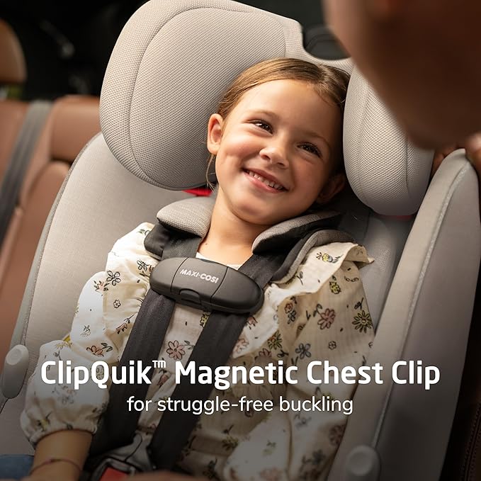Maxi-CosiPria Max 3-in-1 Convertible Car Seat, Infant to Toddler Car Seat, ClipQuick Magnetic Chest Clip, Quick-Install Latch, Machine-Washable Cover, 5-100 lbs, Escargot