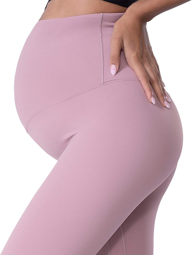 POSHDIVAH Women's Maternity Leggings Over The Belly Pregnancy Yoga Pants Active Wear Workout Leggings