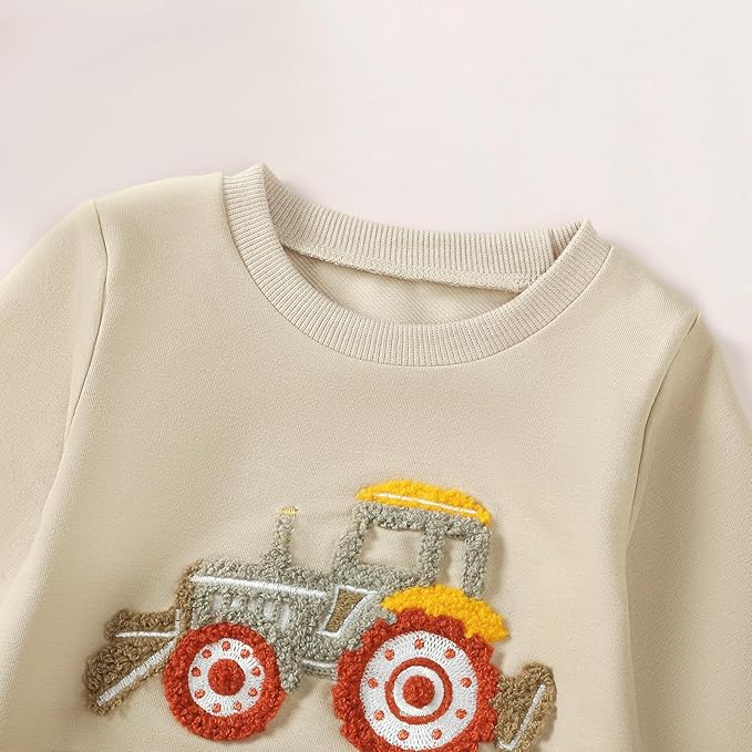 fhutpw Toddler Baby Boy Clothes Funny Letter Long Sleeve Sweatshirt Pullover Top Jogger Pants Fall Winter Outfits