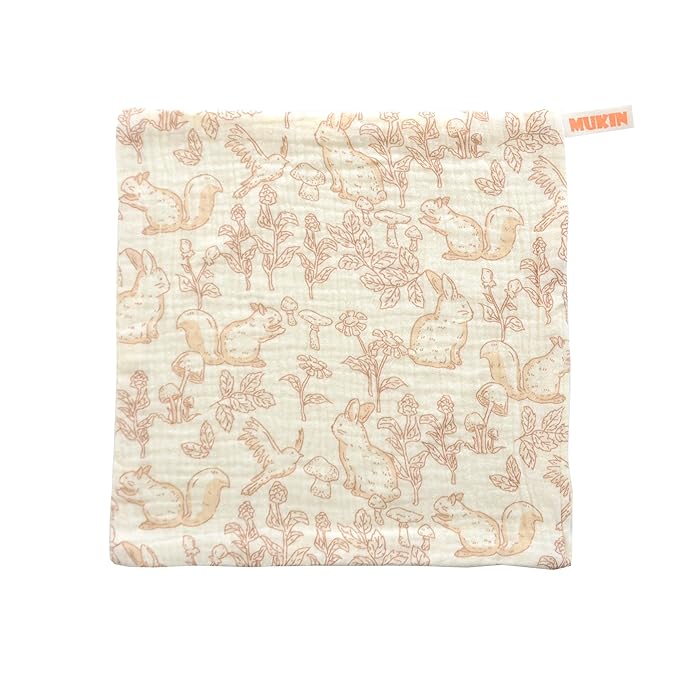 MUKIN Baby Washcloths, Natural Cotton Face Towels, 15 Pack, 10x10 inches
