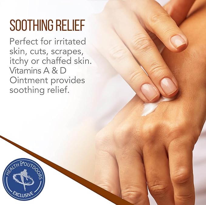 Vitamin A & D Ointment 15 Oz Jar, Skin Protectant for Diaper Rash, Cuts, Burns, Abrasions, Wounds and Scrapes